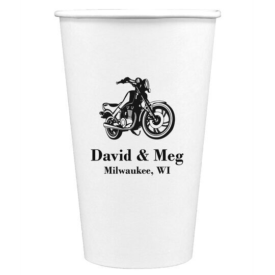 Motorcycle Paper Coffee Cups